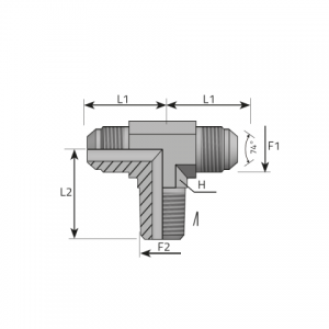 Branch Tee male JIC – male BSPT. (TMJ.MGK.P)